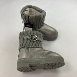 Bebe Girls Pewter Boots 6