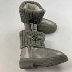 Bebe Girls Pewter Boots 9