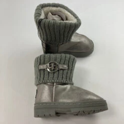 Bebe Girls Pewter Boots 8