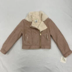 Blueberi Gold Taupe Suede Sweatshirt 6X