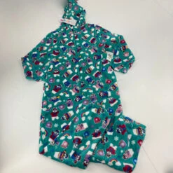 Candy Pink Polar Bear Fleece Onesie Pajama 14/16 Yr