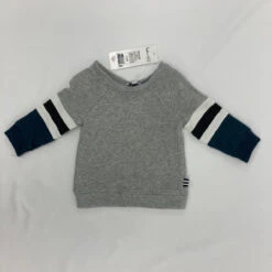 Splendid Striped Sleeve Sweatshirt 3-6 Mth