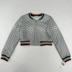 Beautees Reflective Quilted Bomber 16 Yr
