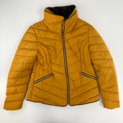 Guess Yellow Puffer Jacket Large