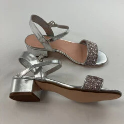BCB Girls Silver Sparkle Heels 3Y