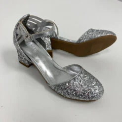 Kenneth Cole Silver Glittery Heels Size 1