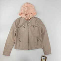 Joujou Pink Vegan Leather Jacket Medium