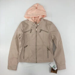 Joujou Pink Vegan Leather Jacket Large