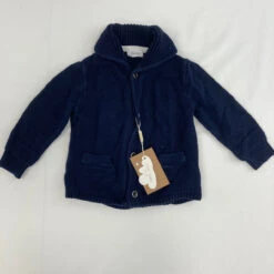 Angel Dear Navy Shawl Collar Sweater 12-18 Mth
