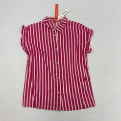 Aqua Striped Blouse Medium