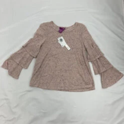 Aqua Spekled Ruffle Shirt Large 14 Yr