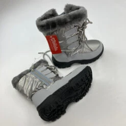 Wootie Silver Snow Boots Size 9