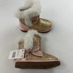 Juicy Couture Rose Gold Glitter Boots 7