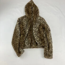 Joujou Fluffy Cheetah Print Jacket Large