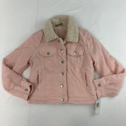 Joujou Soft Pink Button Up Sweater Medium