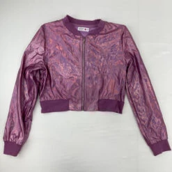 Beautees Metallic Bomber Jacket 14 Yr